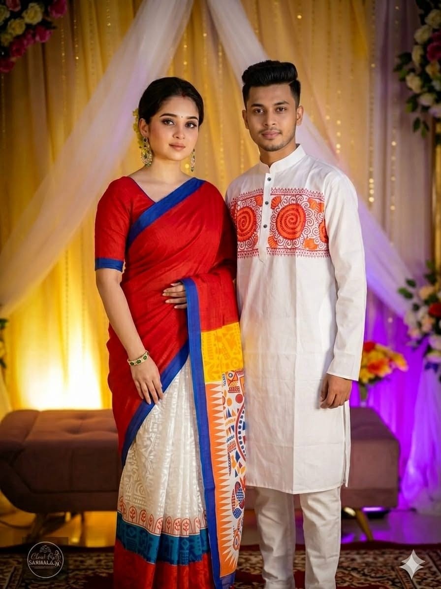 ডিজিটাল প্রিন্ট চান্দুরি কাপল সেট